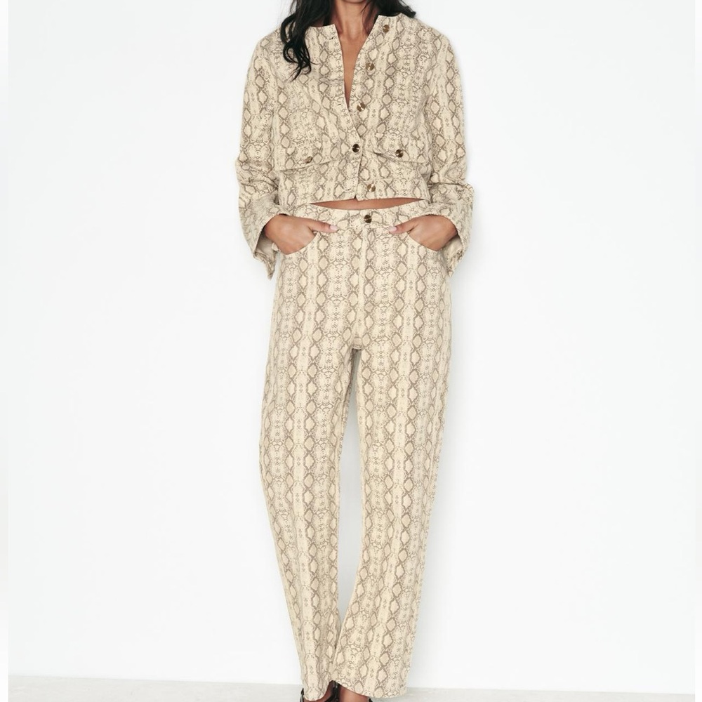 Zara Snake Print Denim Set